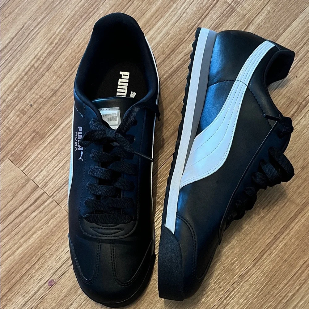 PUMA Men's Black and White Sneakers, Size 11.5, 11 1/2 - Like New!! - Picture 2 of 7